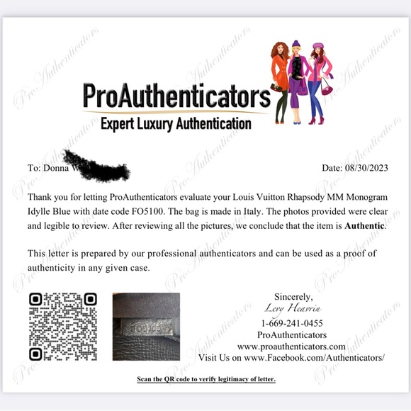 Louis Vuitton Rhapsody MM Monogram Idylle Blue with Dust Bag -Authentic verified - Picture 7 of 7
